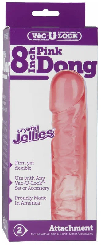 Doc Johnson Attachment for strap-on gel Vac-U-Lock Crystal Jellies Dong image 0