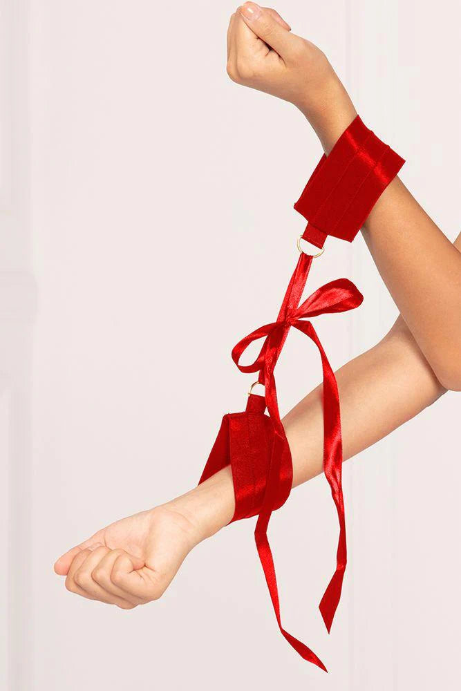 Red Satin Elastic Cuffs image 0
