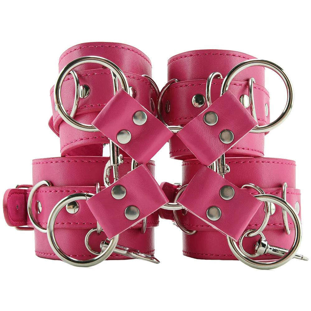 Hand and Leg Cuff Set in Pink image 1