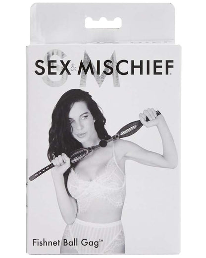SEX & MISCHIEF FISHNET BALL GAG image 0