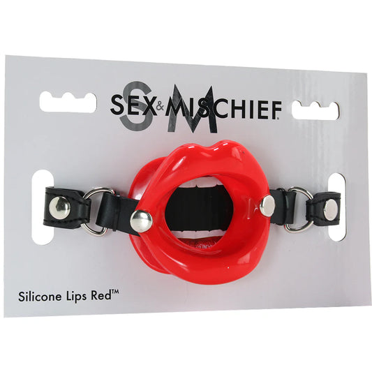 Silicone Lips Gag in Red image 0