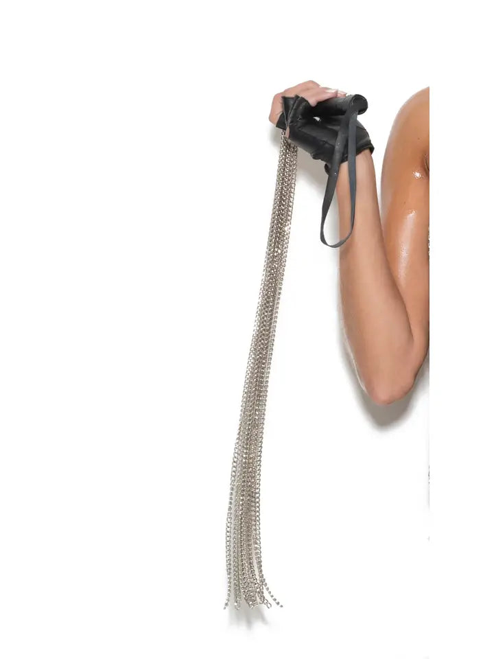 Elegant Moments Chain Whip with Leather Handle image 0
