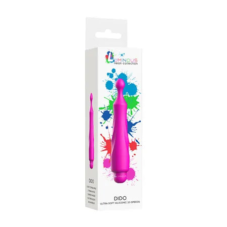 Luminous Dido 10-Speed Bullet Vibrator With Silicone Pinpoint Sleeve Fuchsia image 0