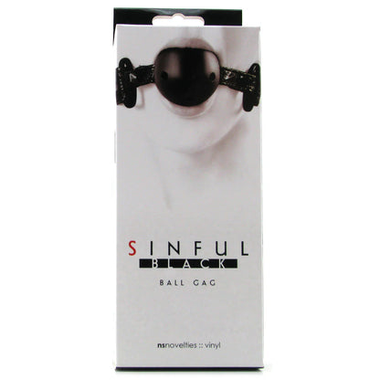 Sinful Ball Gag in Black image 0