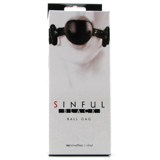 Sinful Ball Gag in Black image 0