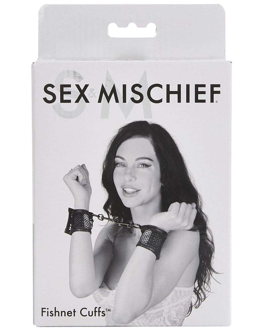 SEX & MISCHIEF FISHNET CUFFS image 0