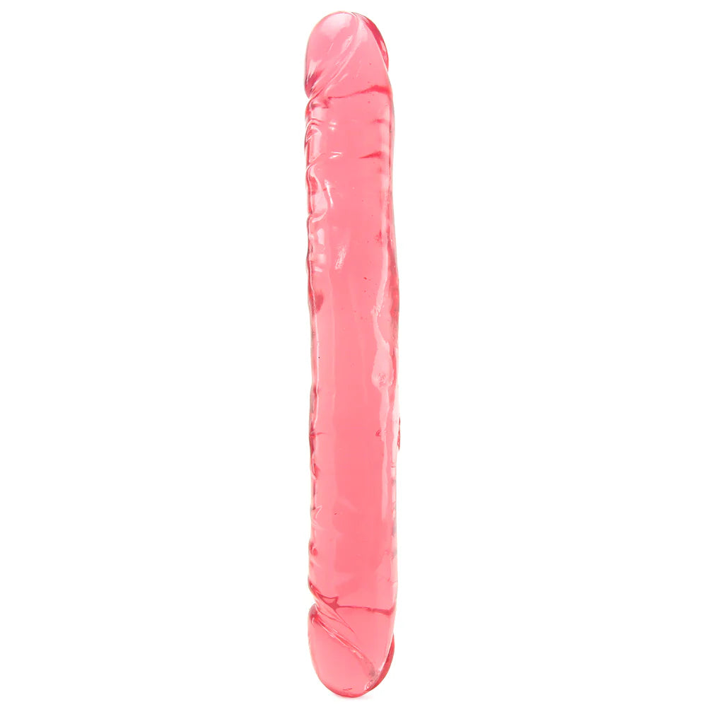 Crystal Jellies Jr. Double 12 Inch Dildo in Pink image 0