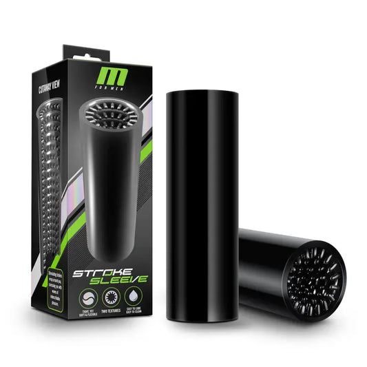 M for Men - Stroke Sleeve Open Ended Ribbed Male Masturbator image 0