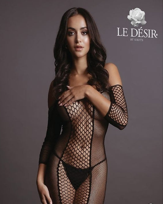 Le Desir Duo Net Sleeved Mini Dress One Size image 1